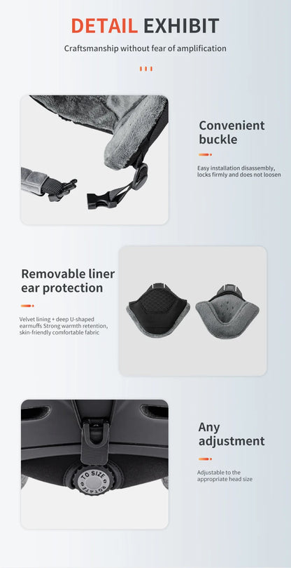 Seeker Winter Ski Helmet One-piece Adult Children Universal Snow Helmet Skating Ski Snowboard Outdoor Sports Safety Helmets