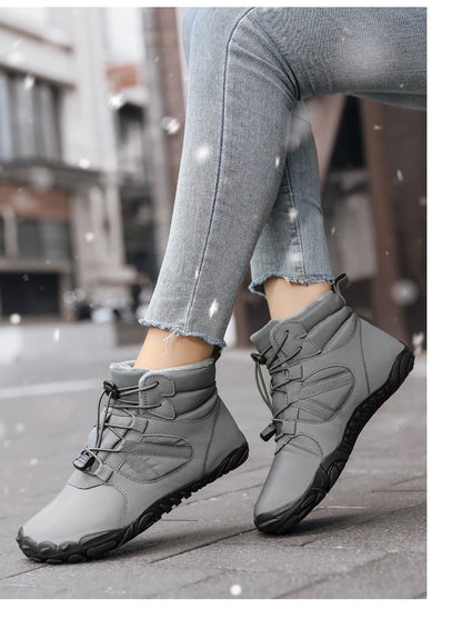 Men Women Waterproof Winter Boots Snow Barefoot Casual Shoes Outdoor Warm Work Shoes Ankle Shoes for Trekking Climbing Hiking