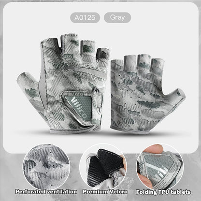 Fishing Gloves for Men Summer Fishing Road Sub Sunscreen and Anti Slip Ice Silk Breathable Thin Three Finger Cut Gloves