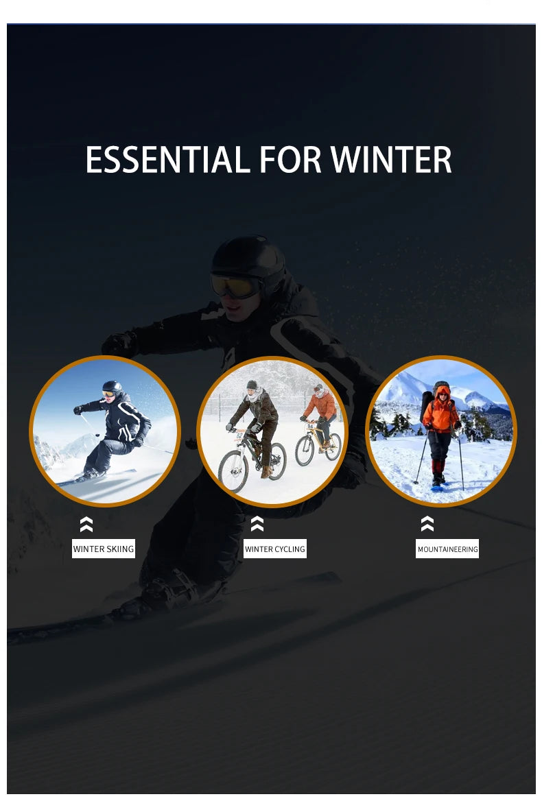 Waterproof ski gloves for women, warm and windproof for men, with added insulation and thickness. Suitable for cycling, outdoor