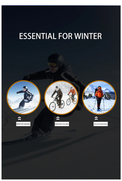 Waterproof ski gloves for women, warm and windproof for men, with added insulation and thickness. Suitable for cycling, outdoor