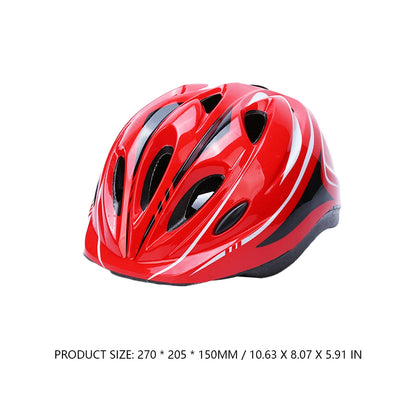 Child Bicycle Helmet Kids MTB Road Bike Helmets Safe Breathable Protection Headgear with Kneepads for Outdoor Sports Headpiece