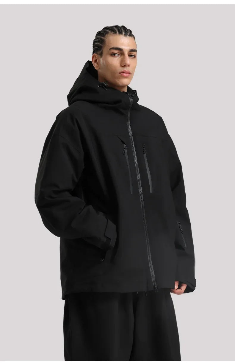 New Men Ski Jacket Waterproof Windproof Warm Breathable Snowboarding Coat 2025 Winter Sports Unisex Polyester Skiing Top Outdoor