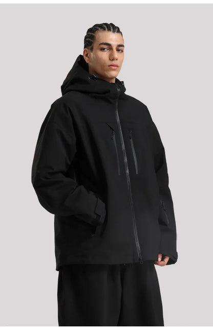 New Men Ski Jacket Waterproof Windproof Warm Breathable Snowboarding Coat 2025 Winter Sports Unisex Polyester Skiing Top Outdoor