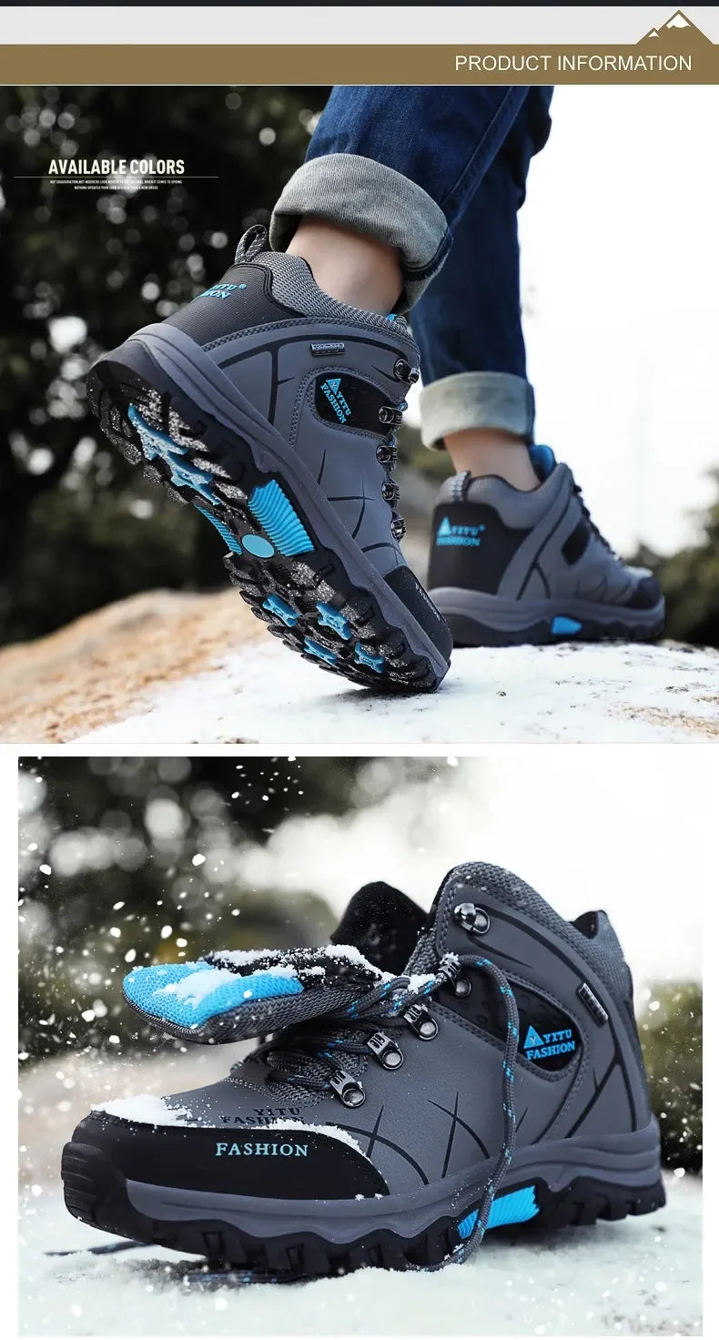 Hiking Shoes Men Ankle Boots Outdoor Camping Anti-collision Climbing Shoe Lace Up Climbing Trekking Sneakers