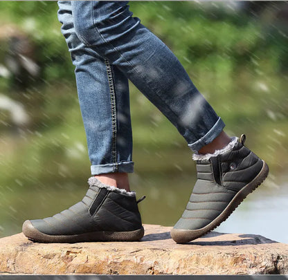 Men Winter Shoes Solid 3 Colors Men's Snow Boots Plush Inside Bottom Keep Warm Waterproof Ski Boots Plus Size 36 - 48