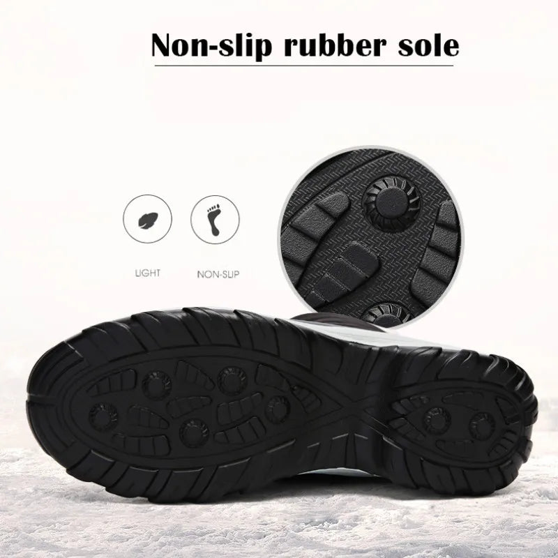Snow Boots for Women Casual Winter Shoes Platform Non-slip Warm Fur Ankle Boots Plush Combat Outdoor Casual Hiking Warm Shoes