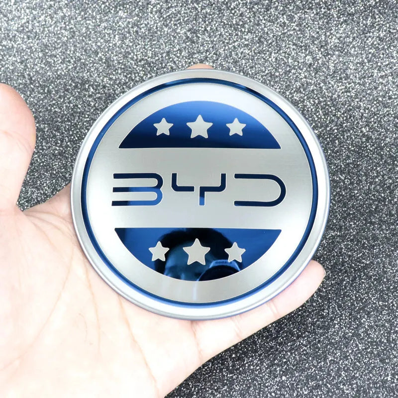 Car Steering Wheel Sticker Stainless Steel Steering for BYD Atto3 Yuan Plus Dolphin Seal Seagull Sealion SHARK Protective Cover