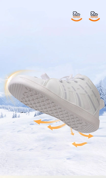 Boys Girls Snow Boots Waterproof Winter Shoes Kids Barefoot Shoes Winter Wide Toe Sneakers Warm Snow Boots Lightweight Non-slip