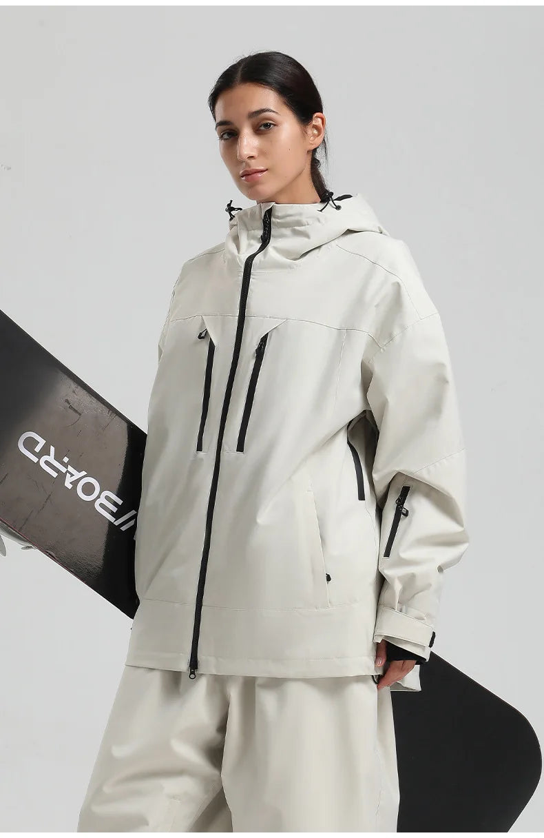 New Men Ski Jacket Waterproof Windproof Warm Breathable Snowboarding Coat 2025 Winter Sports Unisex Polyester Skiing Top Outdoor