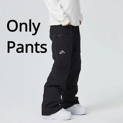 2025 Winter Women Ski Pants Snowfield Windproof Snowboard Sport Trousers Warm Man Loose Overalls New Pro Waterproof Skiing Pants