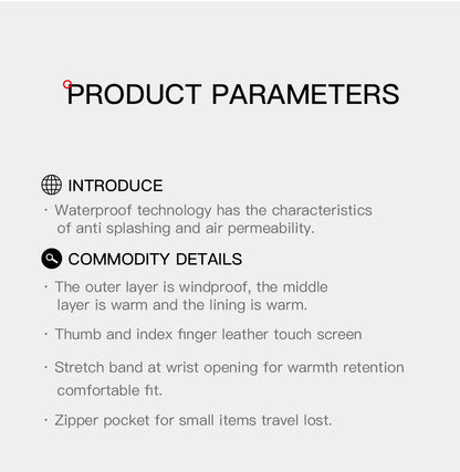 Winter Outdoor Snowy Cycling Skiing Sports Mountaineering Warm Windproof Waterproof Durable Waterproof Ski Thick Gloves