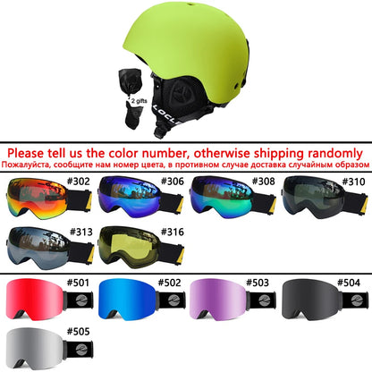 LOCLE Ski Helmet Men Women Integrally-molded Children Kids Skiing Helmet Skateboard Ski Snowboard Motorcycle Snowmobile Helmet