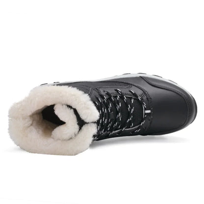 Snow Boots for Women Casual Winter Shoes Platform Non-slip Warm Fur Ankle Boots Plush Combat Outdoor Casual Hiking Warm Shoes