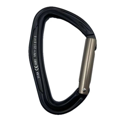 CLIWIZ SGM7118 Curved D- Straight UIAA CE Certified Climbing Carabiner 23kN 7075 Aluminum Carabiner Climbing Safety Snap Hook