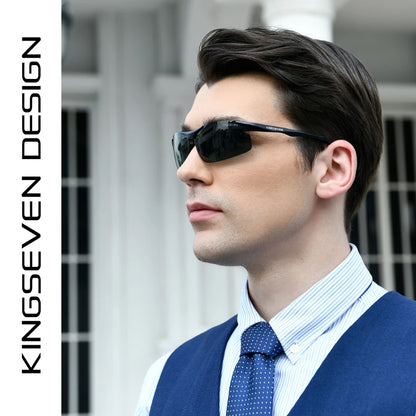 Genuine KINGSEVEN Polarized Men Aluminum Sunglasses Driving Mirror Lens Male Sun Glasses Aviation Women For Men Eyewear 9126