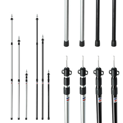 2.3M Adjustable Tent Support Rod Beach Shelter Tarp Awning Pole Aluminum Alloy Tent Pole Accessories For Camping Tent