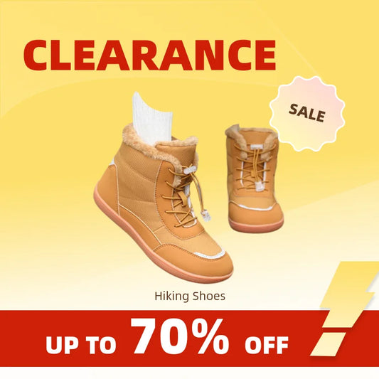 Clearance_2024 women's barefoot snow boots warm snow boots outdoor hiking shoes winter fur ankle boots women's boot Barefoot Ank