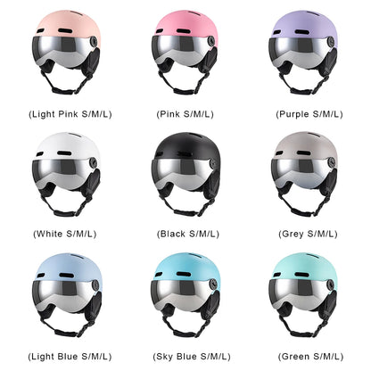 Skiing Helmet Snowboard Helmet With Detachable Glasses Winter Outdoor Sports Ski Helmet Safety Skateboard Skiing Snowboard Snow