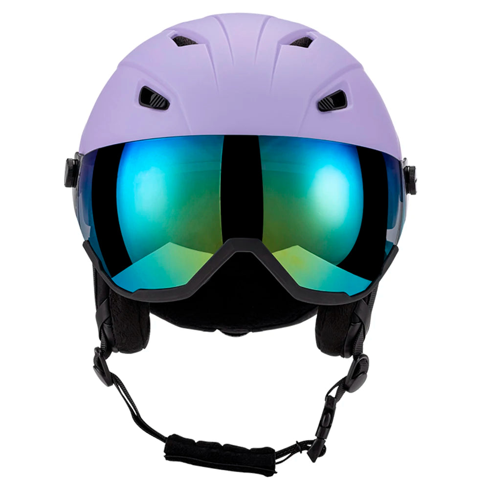 Integrated Ski Helmet Men and Women Snowboard Helmet with Removable Visor Goggles
