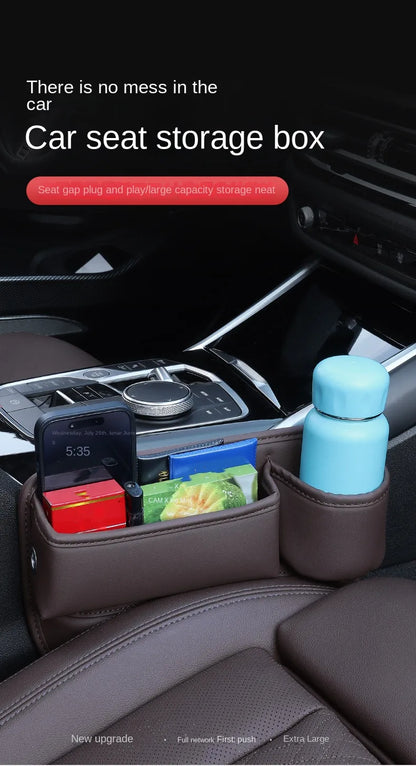 Car Seat Gap Organizer Multifunction Console Crevice Filler Side Storage Box with Cup Holder Sundries Storage Pocket Accessories