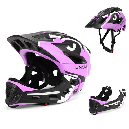 Kids Detachable Full Face Helmet Children Sports Safety Helmet for Cycling Skateboarding Roller Skating