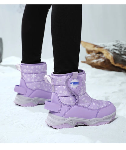 Hot Sell Girls Boots Children Snow Boots For Boys Fashion Sneakers Winter Kids Warm Snow Boots Sport Fashion Leather Shoes