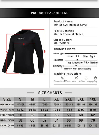 GRSRXX Thermal Winter Cycling Jacket MTB Bike Coat Bicycle Coat Sleeveless  Long Sleeve Clothing Cycling Jersey Ciclismo Unisex