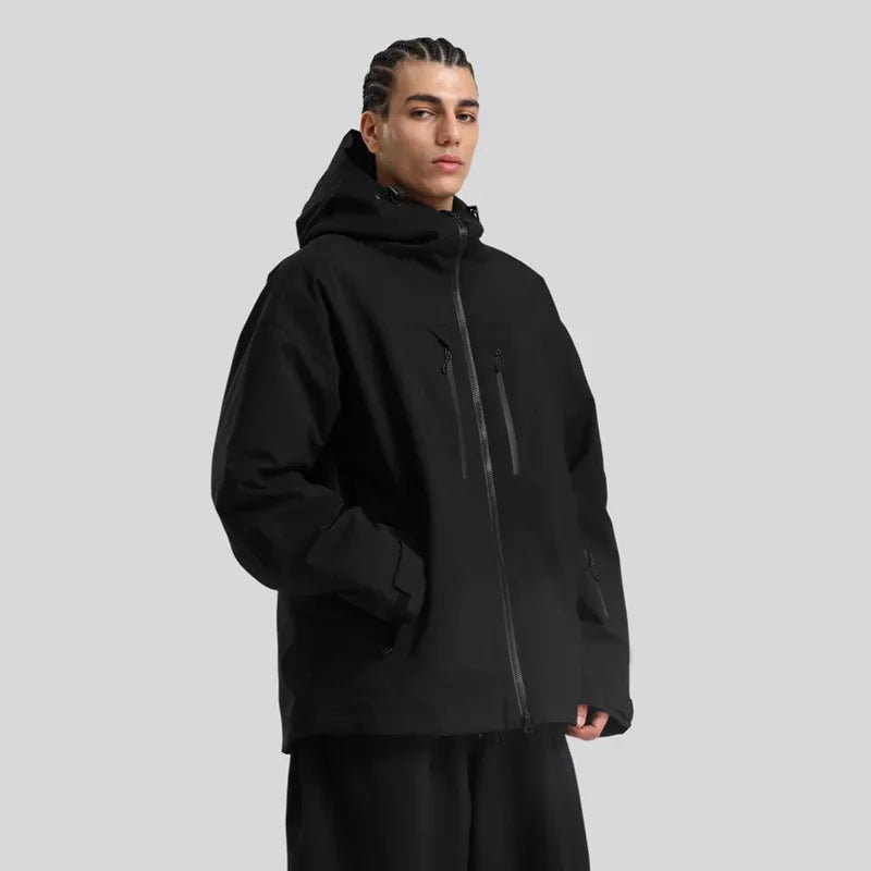New Men Ski Jacket Waterproof Windproof Warm Breathable Snowboarding Coat 2025 Winter Sports Unisex Polyester Skiing Top Outdoor