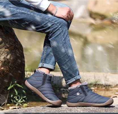 Men Winter Shoes Solid 3 Colors Men's Snow Boots Plush Inside Bottom Keep Warm Waterproof Ski Boots Plus Size 36 - 48