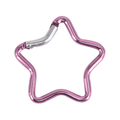 Aluminum Alloy Outdoor Star Shaped Spring Locking Carabiner Clip Keychains for Backpack Camping Hiking Traveling