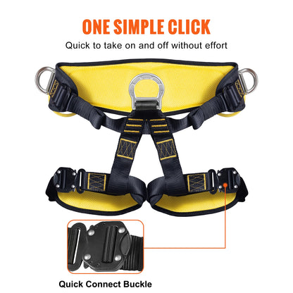 Half Body Safety Harness 340 lbs for Fire Rescuing Caving Rock Climbing