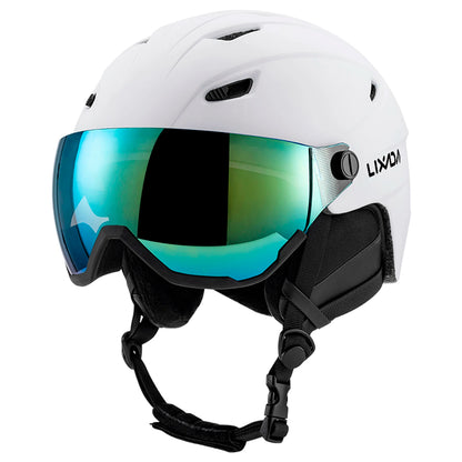 Integrated Ski Helmet Men and Women Snowboard Helmet with Removable Visor Goggles