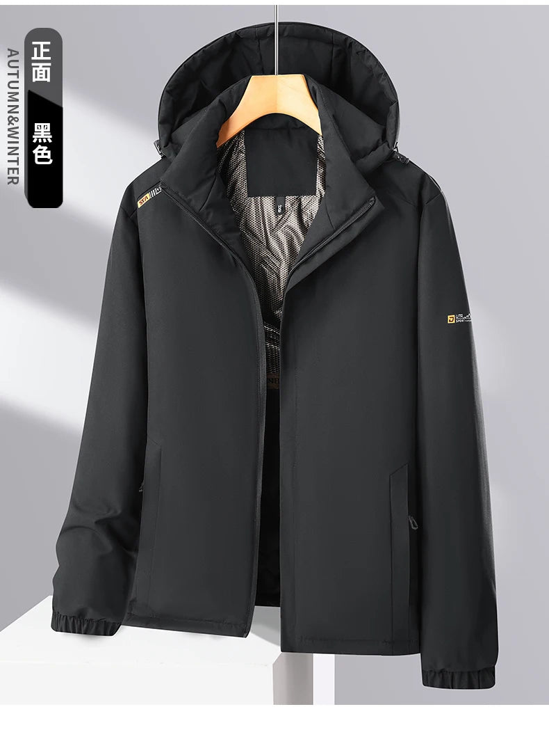 Men's Winter Outdoor Coat Waterproof Windproof Warm Thick Jacket Men Unisex Hiking Camping Skiing Climbing Windbreaker Overcoat