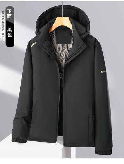 Men's Winter Outdoor Coat Waterproof Windproof Warm Thick Jacket Men Unisex Hiking Camping Skiing Climbing Windbreaker Overcoat
