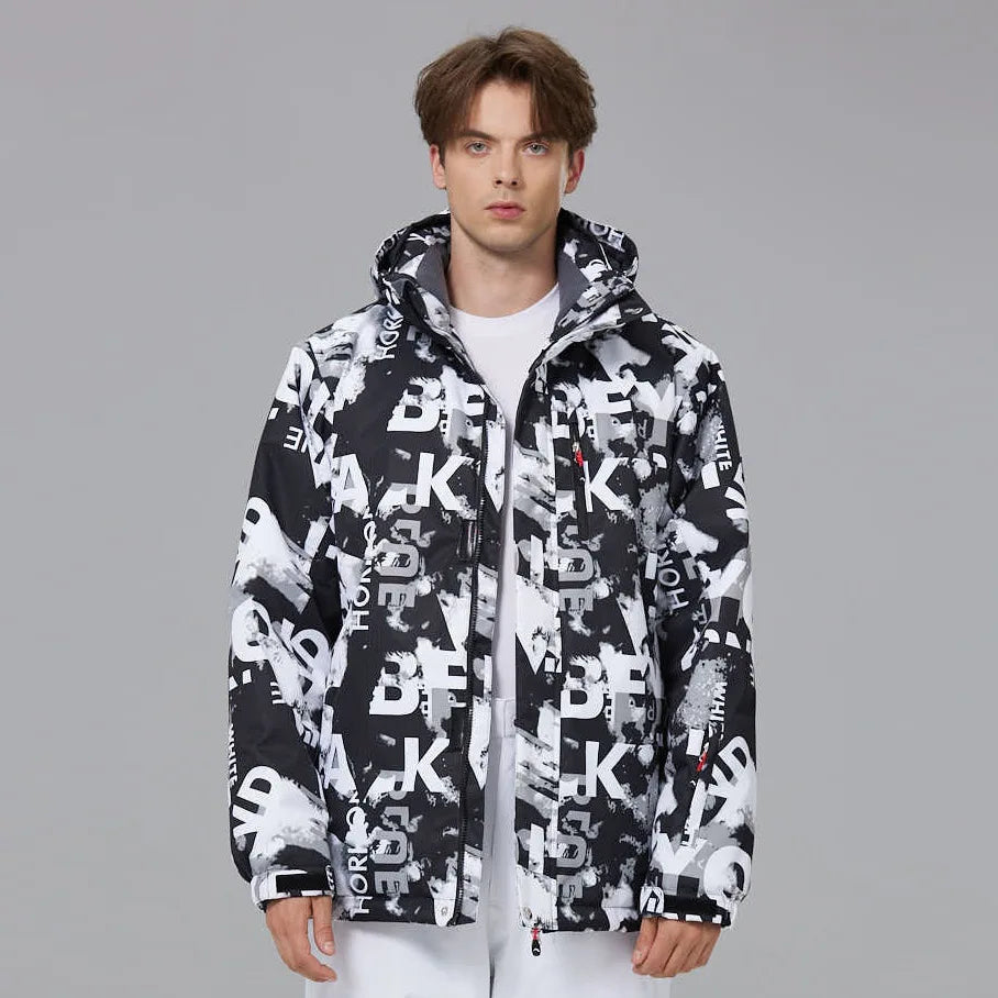 New Male Ski Jacket For Winter Men's Breathable Waterproof Windproof Warm Snowboarding Jacket Outdoor Sports Skiing Tops For Men