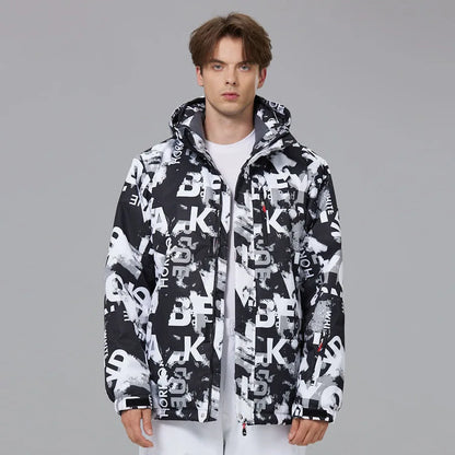 New Male Ski Jacket For Winter Men's Breathable Waterproof Windproof Warm Snowboarding Jacket Outdoor Sports Skiing Tops For Men