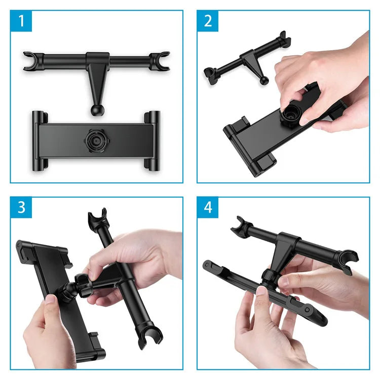 Car Rear Seat Bracket Car mobile phone holder Car rear headrest bracket Snap on flat bracket Automotive interior modification