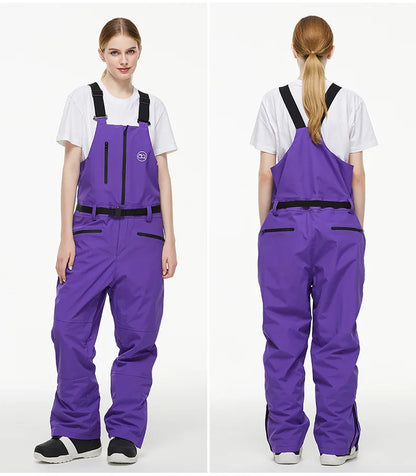 Men Women Ski Pants Winter Windproof Waterproof Reflective Warm Breathable Ski Overalls Pants Female Male Loose Snowboard Pants