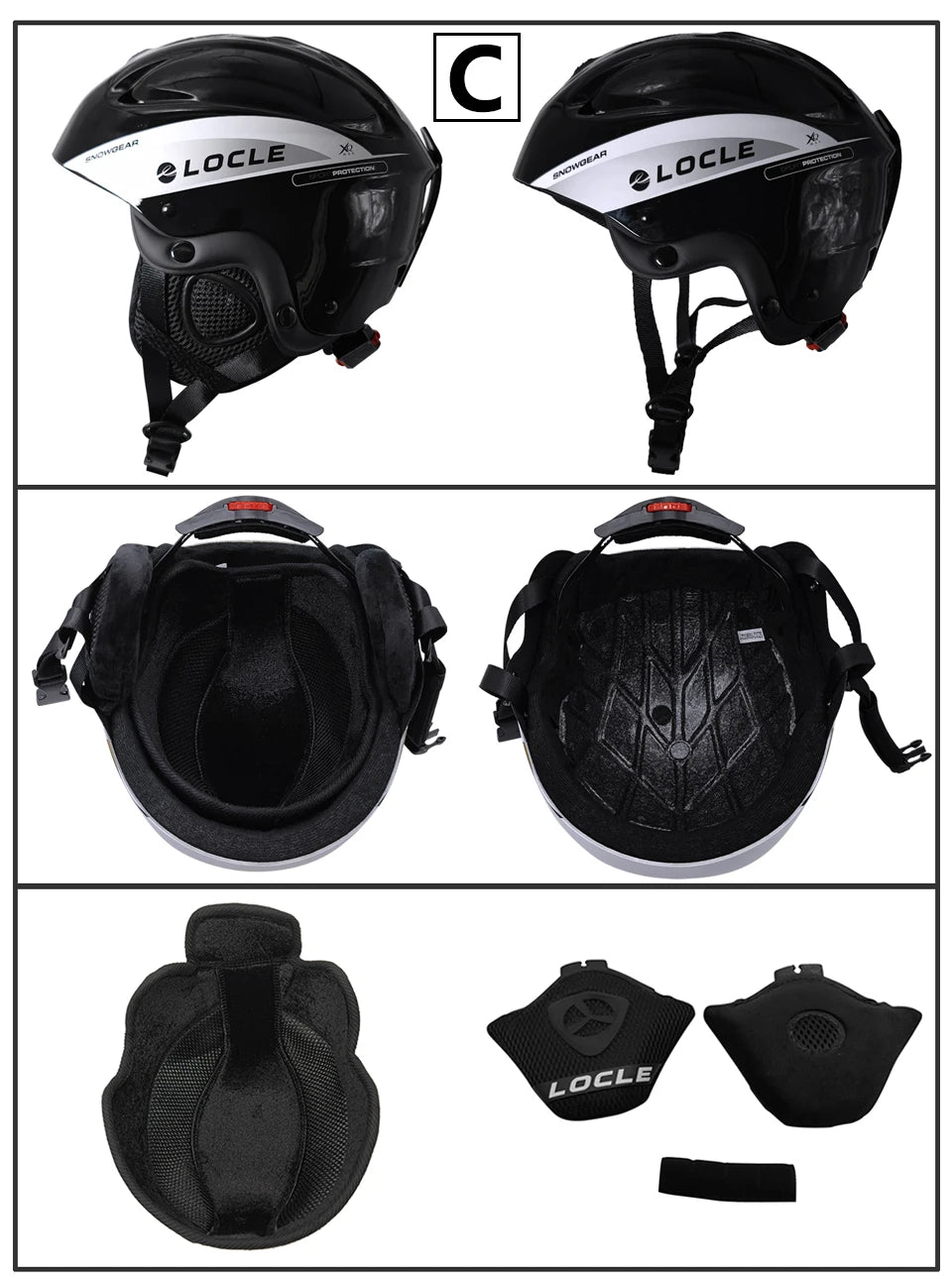 LOCLE Men Skiing Helmet Children Women Ultralight Extreme Sports Skateboard Snowboard Helmet Snowmobile Motorcycle Helmet