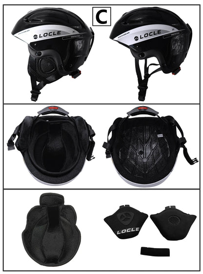 LOCLE Men Skiing Helmet Children Women Ultralight Extreme Sports Skateboard Snowboard Helmet Snowmobile Motorcycle Helmet