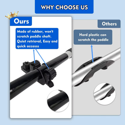 2 PCS Extend Kayak Paddle Holder Kayak Track Mount Accessories for Holding Standard Paddle Kayak Oar Holder Kayak Rail Fishing