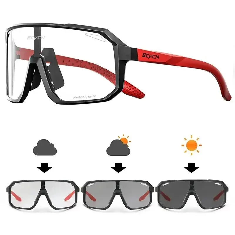 UV400 Photochromic Cycling Glasses - Color-Changing Sunglasses for Men Women Mountain Biking