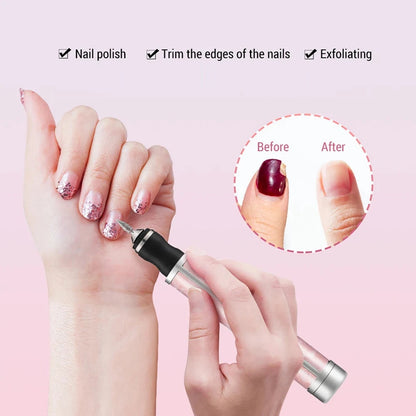 LINMANDA Many sets Electric Nail File Portable Manicure Pedicure Polishing Grinding Peeling Nail Drill for Fingernail Toenail
