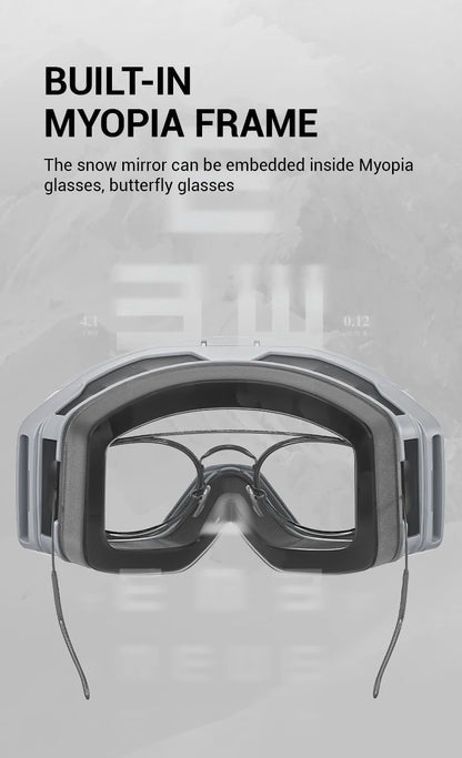 Kapvoe Photochromic Snow Goggles Men Ski Goggles Snowboard Anti-Fog Mask for Women UV400 Protection Glasses Snowmobile Winter