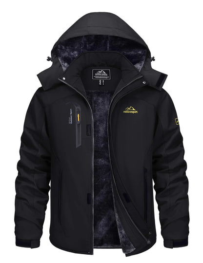 TACVASEN Winter Thicken Ski Snowboard Jacket Mens Fleece Waterproof Hiking Jackets Outdoor Mountain Trekking Windbreaker Parka