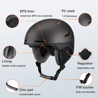 Seeker Winter Ski Helmet One-piece Adult Children Universal Snow Helmet Skating Ski Snowboard Outdoor Sports Safety Helmets