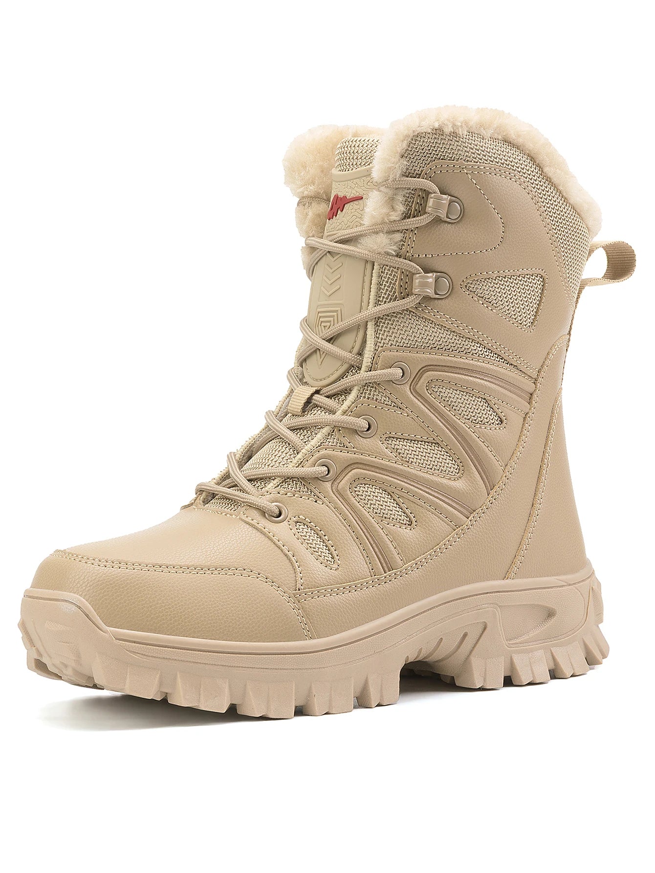 Men Winter Outdoor Velvet Warm Snow Boots Walking Shoes Waterproof Ski Shoes High-Top Large Size Cotton Boots Thick Cotton Shoes