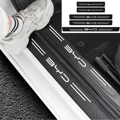 Car Door Sill Plate Protector Stickers For BYD M6 G3 G5 T3 13 F3 F0 S6 S7 E5 E6 L3 tang yuan atto3 song Covers Accessories