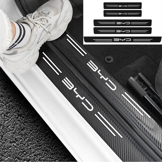 Car Door Sill Plate Protector Stickers For BYD M6 G3 G5 T3 13 F3 F0 S6 S7 E5 E6 L3 tang yuan atto3 song Covers Accessories